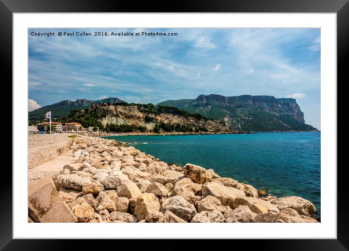 Cassis Coastline. Framed Mounted Print by Paul Cullen