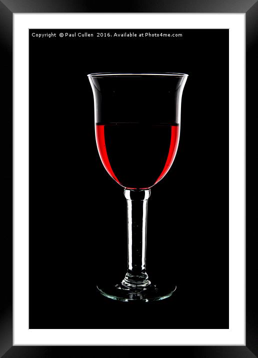 Wine glass Framed Mounted Print by Paul Cullen