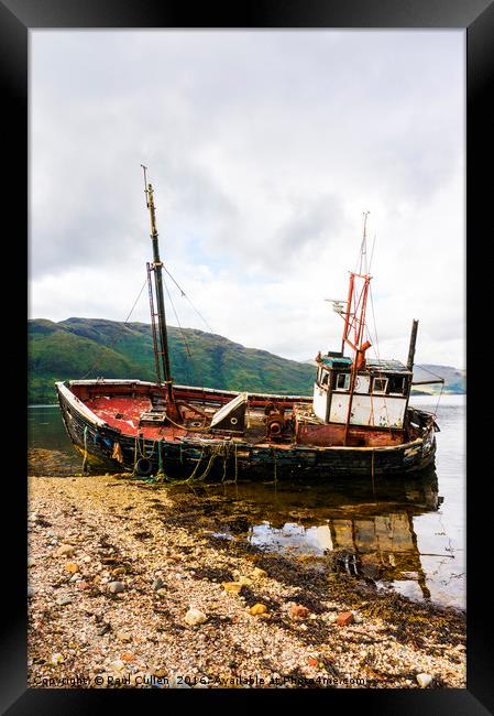 Old Boat Framed Print by Paul Cullen