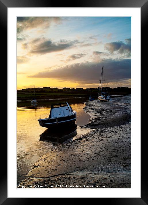 Alnmouth at Sunset. Framed Mounted Print by Paul Cullen