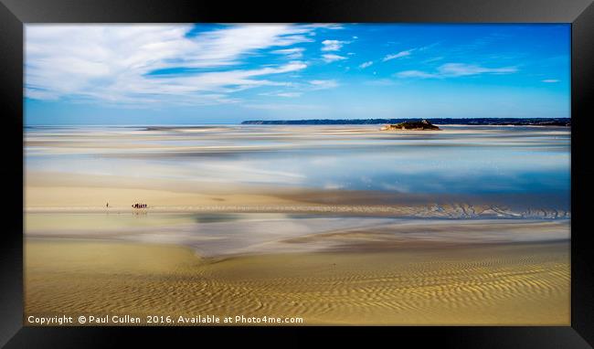 The Bay of the Mont Saint-Michel - tide out. Framed Print by Paul Cullen
