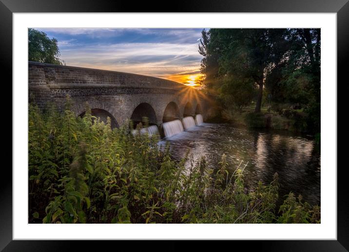 River at sunset Framed Mounted Print by Mick Sadler ARPS