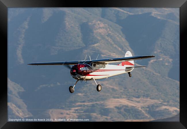 Cessna 190 N1525D Framed Print by Steve de Roeck