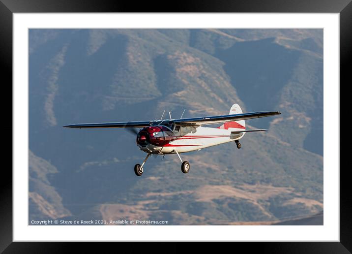 Cessna 190 N1525D Framed Mounted Print by Steve de Roeck