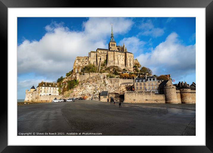 Mont Saint Michel, France Framed Mounted Print by Steve de Roeck