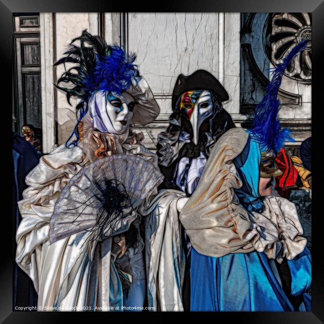 Venice Carnival Framed Print by Steve de Roeck