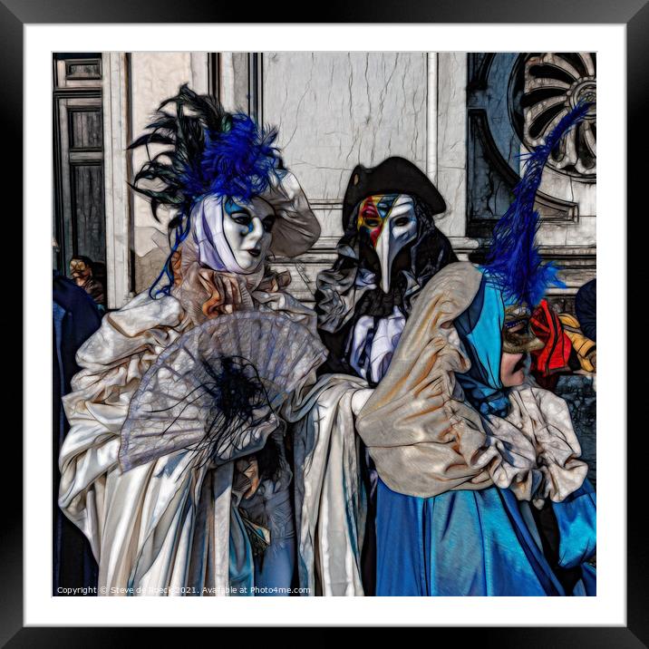 Venice Carnival Framed Mounted Print by Steve de Roeck