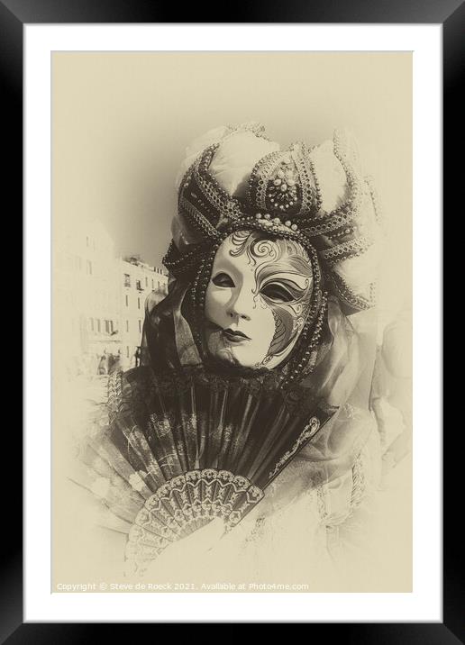  Venetian Lady Framed Mounted Print by Steve de Roeck