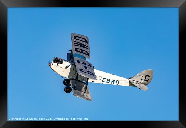 de Havilland DH 60X Hermes Moth Framed Print by Steve de Roeck