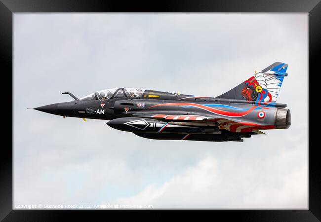French Mirage Fighter Jet Framed Print by Steve de Roeck