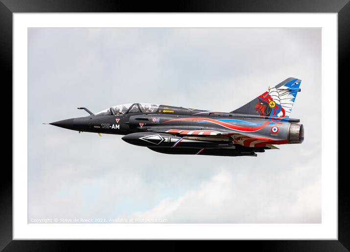 French Mirage Fighter Jet Framed Mounted Print by Steve de Roeck