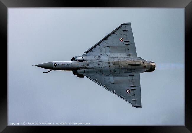 Dassault Mirage Delta Winged Fighter Framed Print by Steve de Roeck