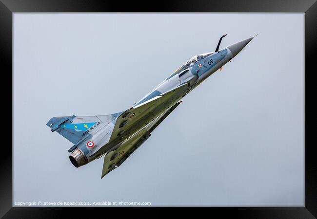 Dassault Mirage Fighter Jet Framed Print by Steve de Roeck
