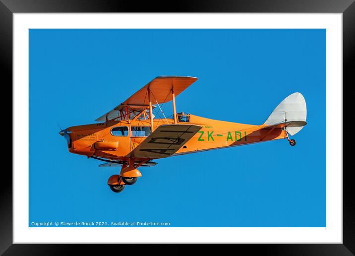 de Havilland DH83 Fox Moth Framed Mounted Print by Steve de Roeck