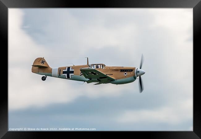 Messerschmitt Bf109 Framed Print by Steve de Roeck