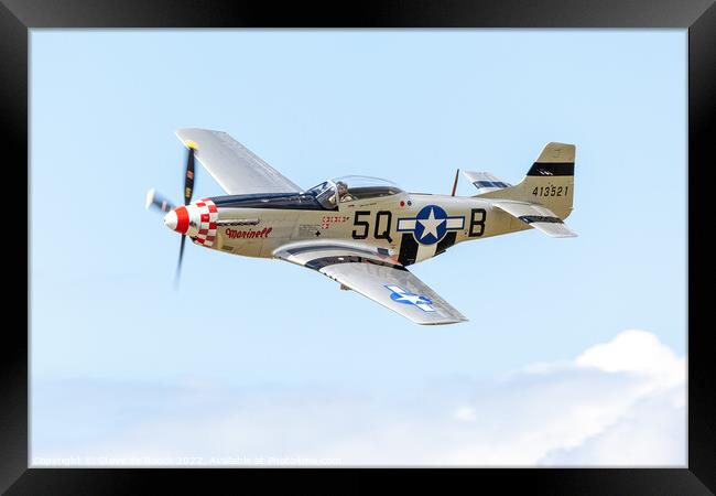 North American P51 Mustang Marinell Framed Print by Steve de Roeck