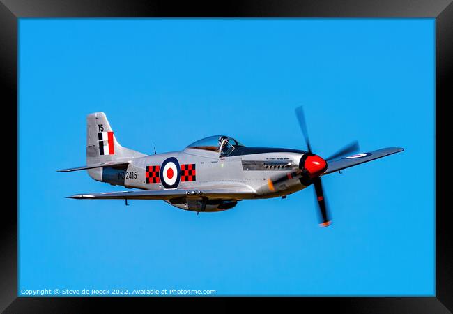 North American P51D Royal New Zealand Air Force Framed Print by Steve de Roeck