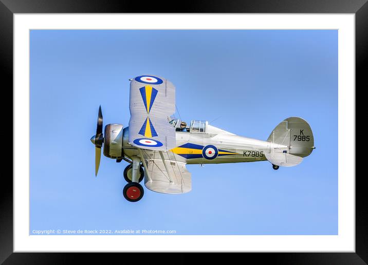 Gloster Gladiator K7985 G-AMRK Framed Mounted Print by Steve de Roeck