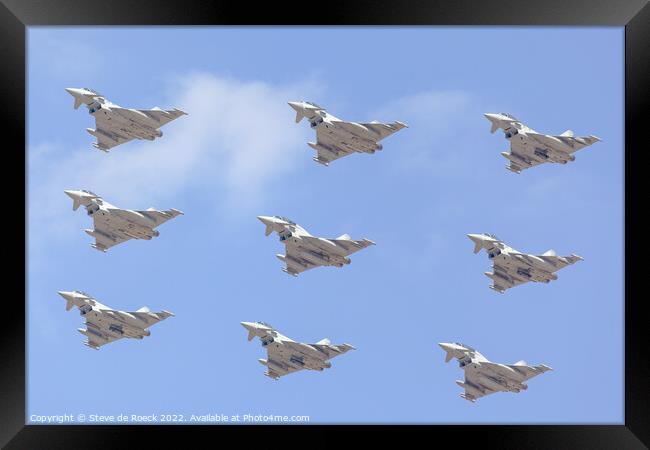 Eurofighter Tight Formation Framed Print by Steve de Roeck