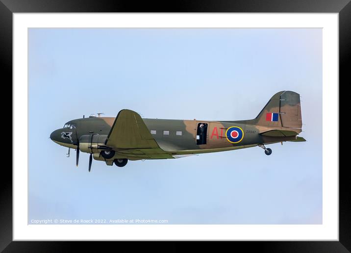 Royal Air Force DC3 Dakota Framed Mounted Print by Steve de Roeck