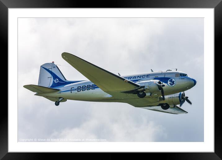 Douglas DC3 Dakota Air France Framed Mounted Print by Steve de Roeck