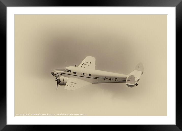 Lockheed Electra Junior Framed Mounted Print by Steve de Roeck