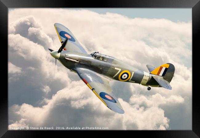 Flying High; Royal Navy Hawker Sea Hurricane. Framed Print by Steve de Roeck