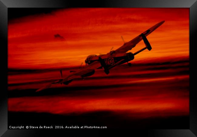 Bomber Sky Framed Print by Steve de Roeck