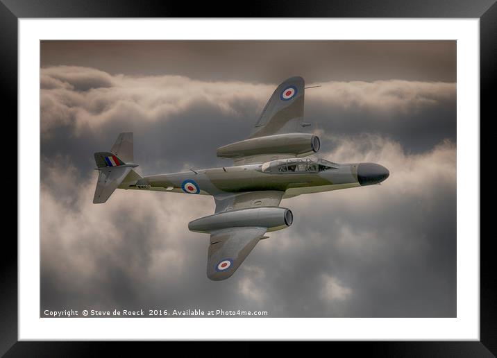 Gloster Meteor Night Patrol Framed Mounted Print by Steve de Roeck