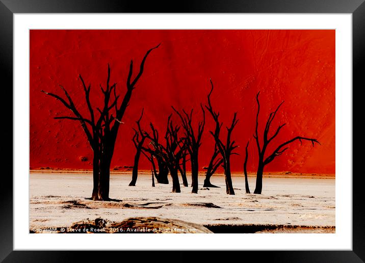 Skeleton Trees Framed Mounted Print by Steve de Roeck