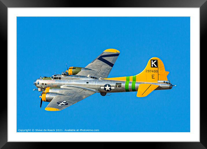 Boeing Flying Fortress Framed Mounted Print by Steve de Roeck