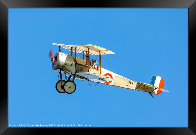 Bristol Scout Biplane Fighter Framed Print by Steve de Roeck