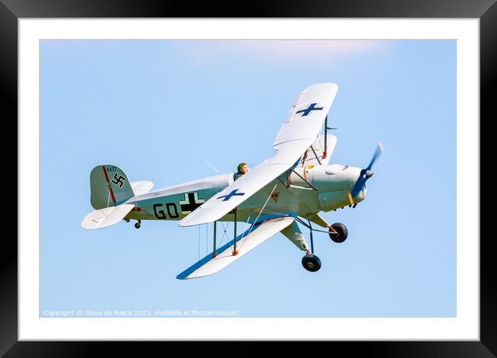 Bucker Bu 131Jungmann G-RETA Framed Mounted Print by Steve de Roeck