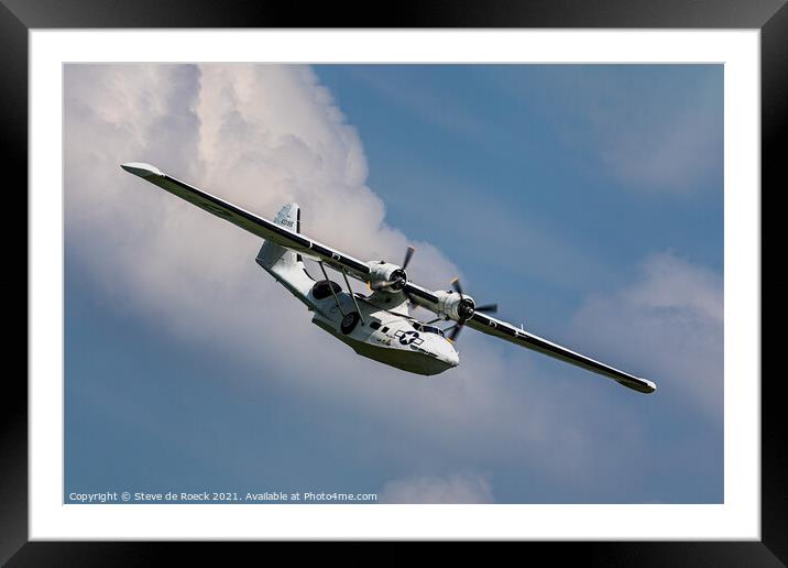 Consolidated PBY Catalina Framed Mounted Print by Steve de Roeck