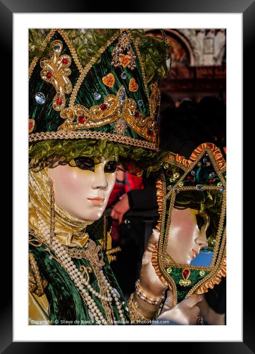 Carnevale di Venezia Framed Mounted Print by Steve de Roeck