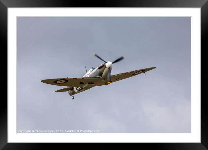 Spitfire Dawn Patrol Framed Mounted Print by Steve de Roeck