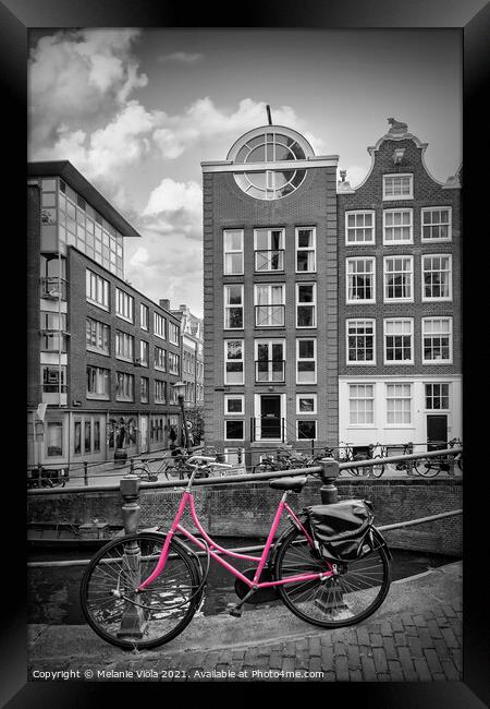 AMSTERDAM Flower Canal | colorkey  Framed Print by Melanie Viola