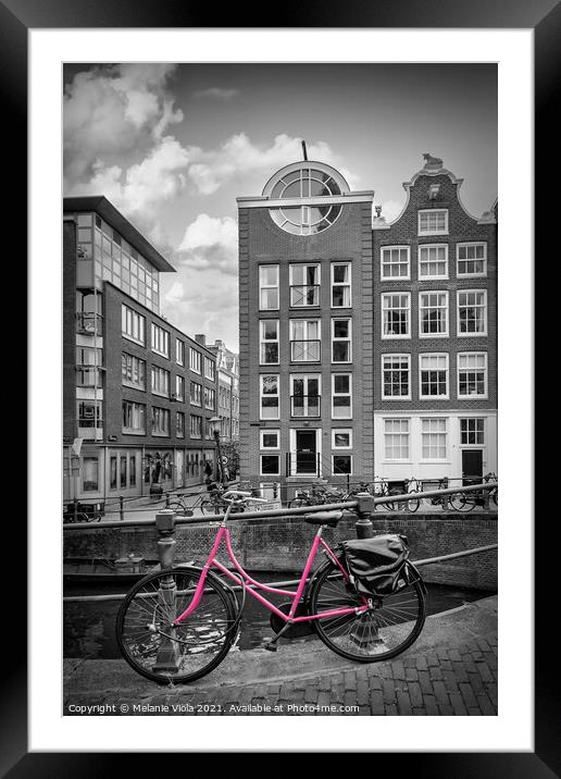 AMSTERDAM Flower Canal | colorkey  Framed Mounted Print by Melanie Viola