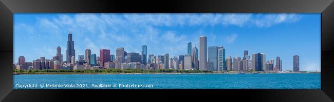 Chicago Skyline | Extreme Panoramic view Framed Print by Melanie Viola