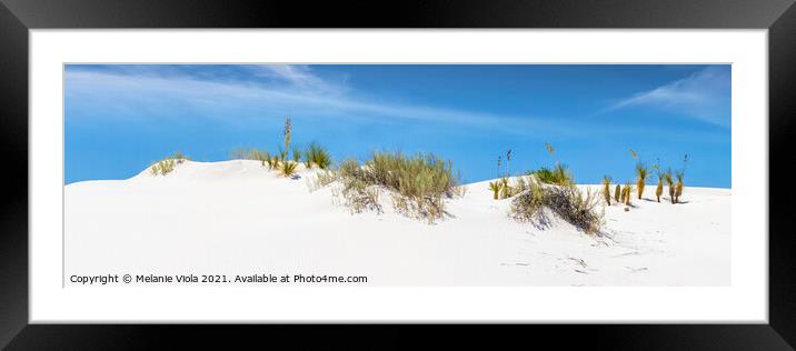 WHITE SANDS Idyllic Panoramic View  Framed Mounted Print by Melanie Viola