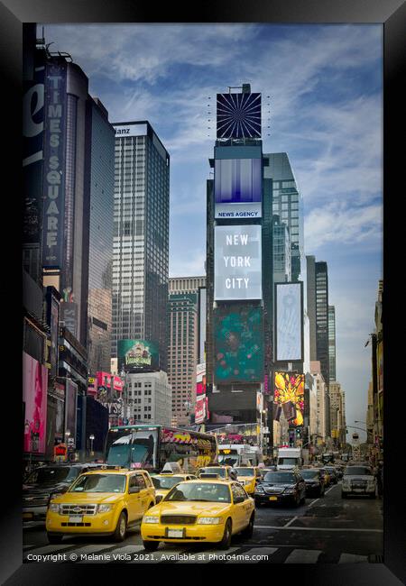 NEW YORK CITY Times Square Framed Print by Melanie Viola