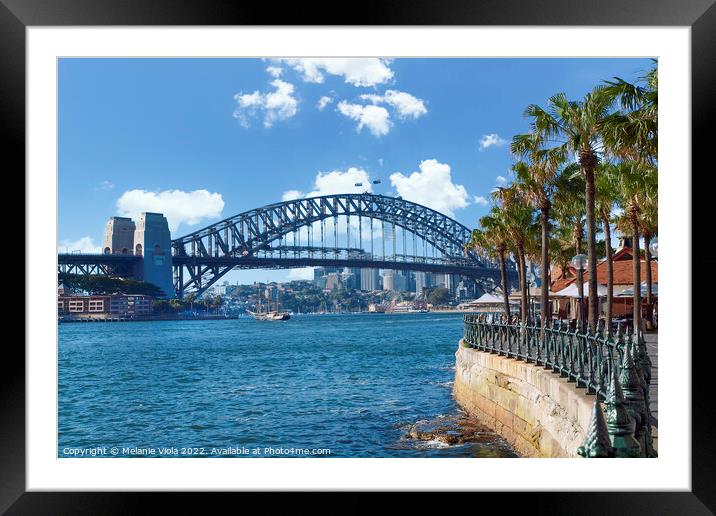 Sydney Harbor Bridge Framed Mounted Print by Melanie Viola