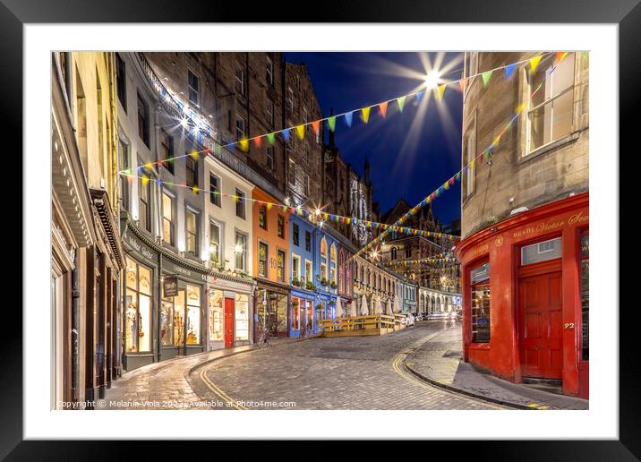 Charming evening impression at W Bow, Victoria Street Framed Mounted Print by Melanie Viola