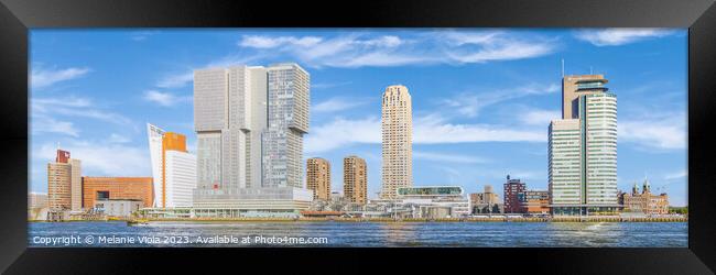 ROTTERDAM panorama impression from Wilhelminapier, Kop van Zuid Framed Print by Melanie Viola