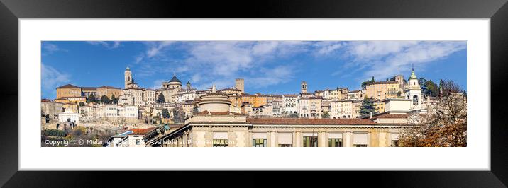 BERGAMO Città Alta Skyline | Panoramic View Framed Mounted Print by Melanie Viola