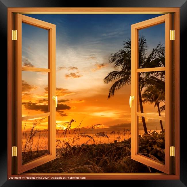 View of a picturesque sunset Framed Print by Melanie Viola