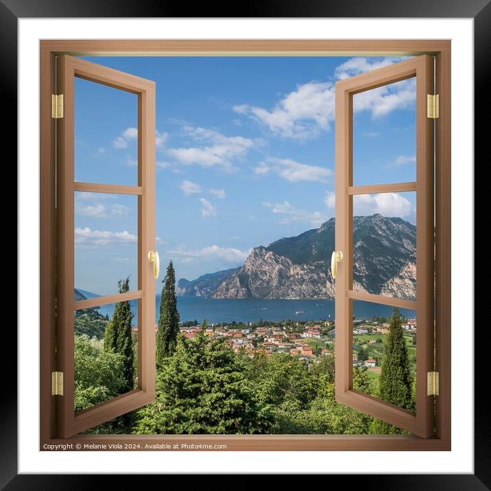 Wonderful view over Lake Garda Framed Mounted Print by Melanie Viola