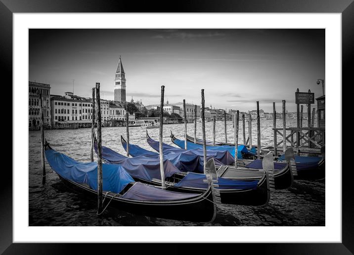 VENICE Grand Canal and St Mark's Campanile Framed Mounted Print by Melanie Viola