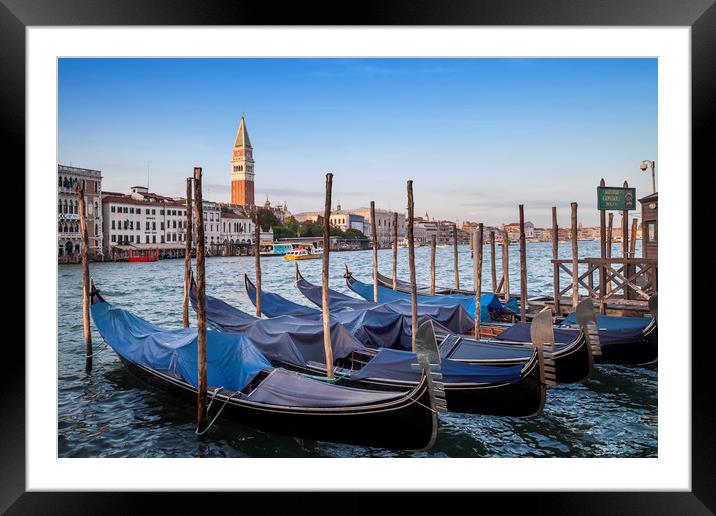VENICE Grand Canal and St Mark's Campanile Framed Mounted Print by Melanie Viola