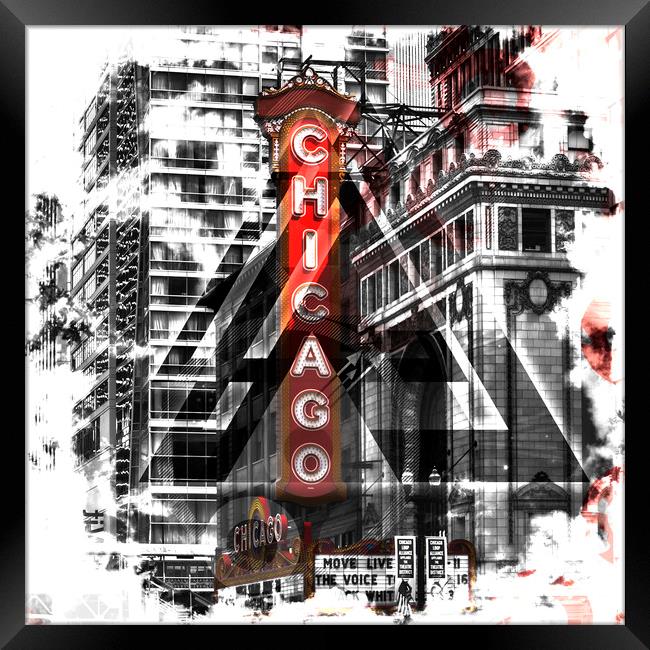 Chicago | Geometric Mix No. 2 Framed Print by Melanie Viola